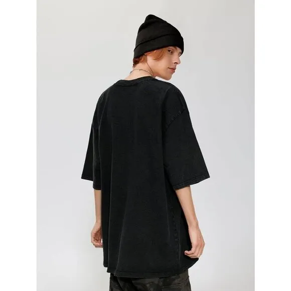 ⭐ Aelfric Eden Oversized Dog Graphic Tee Men's Streetwear Casual Unisex T-Shirt