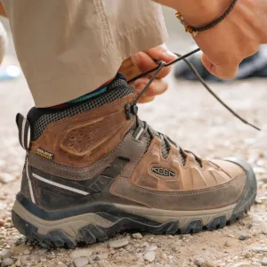 . Mens Keen Targhee III Waterproof Mid Rise Hiking Boots Chestnut/Mulch