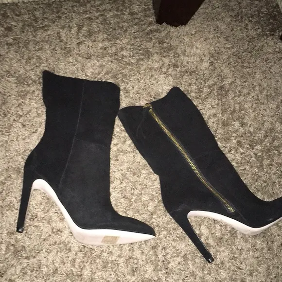 - Nieman marcus NWT real suede calf hi boots