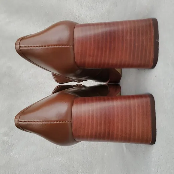 🆕️ STEVE MADDEN Etney Brown Wooden Platform Block Heel Loafers SIZE: 7M