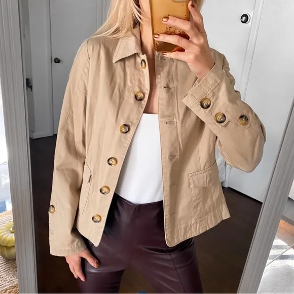 🍂 YESSICA CASUAL TAN CARGO BLAZER JACKET!