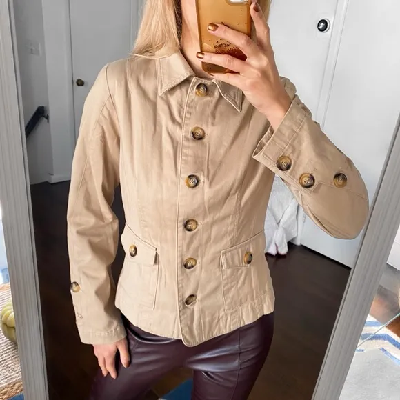 🍂 YESSICA CASUAL TAN CARGO BLAZER JACKET!
