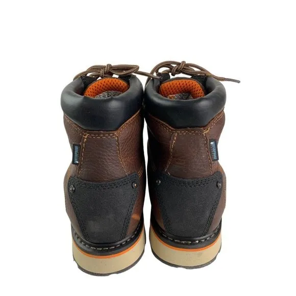 11.5W Wide Timberland Pro Men's Gridworks 6&quot; New Soft Toe Boots TBOA1KRQ214 Brow