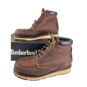 11.5W Wide Timberland Pro Men's Gridworks 6&quot; New Soft Toe Boots TBOA1KRQ214 Brow