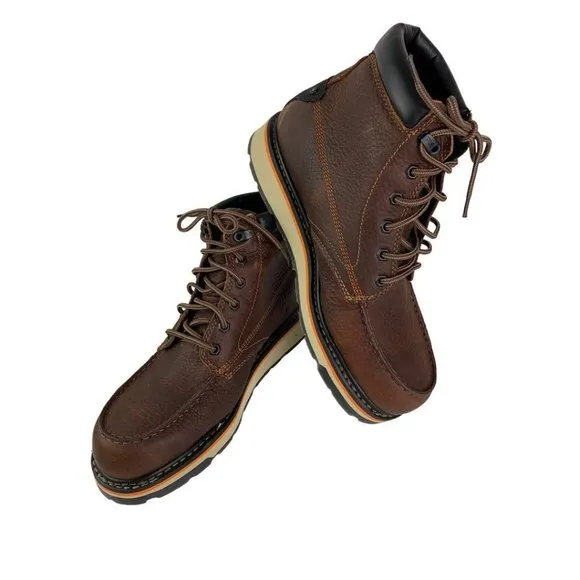 11.5W Wide Timberland Pro Men's Gridworks 6&quot; New Soft Toe Boots TBOA1KRQ214 Brow