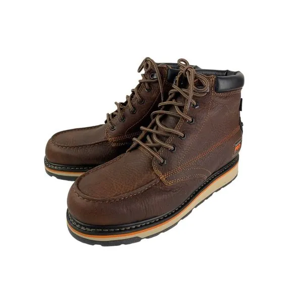 11.5W Wide Timberland Pro Men's Gridworks 6&quot; New Soft Toe Boots TBOA1KRQ214 Brow