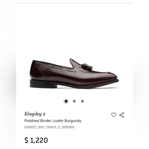 $1,200 Church’s Tassel Binder Kingsley Loafers Oxblood Burgundy Leather US 9.5