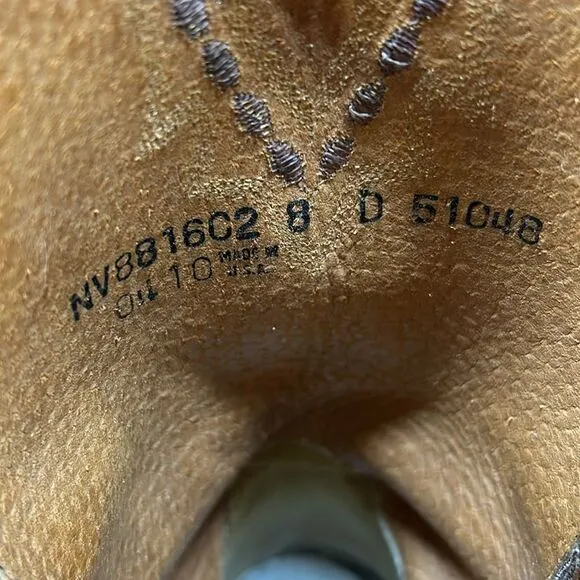 1883 by Lucchese Brown Leather Ostrich Mid Calf Boots