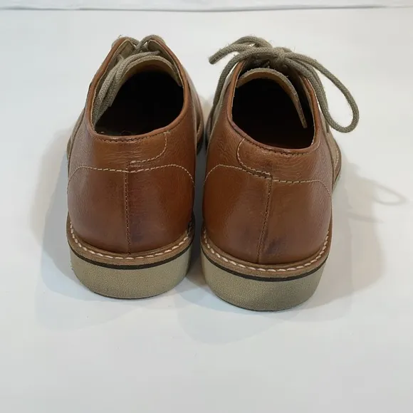 1901 Leather Oxford Loafers Size 10 M Brown And Tan Cushioned Soft Sole EUC