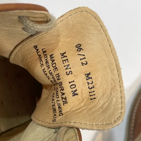 1901 Leather Oxford Loafers Size 10 M Brown And Tan Cushioned Soft Sole EUC