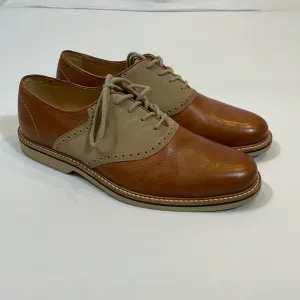 1901 Leather Oxford Loafers Size 10 M Brown And Tan Cushioned Soft Sole EUC