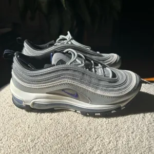 2021Air Max 97 'Silver Violet' Kids Gray and White Sneakers
