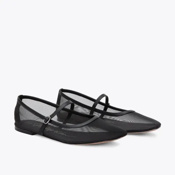 3.1 Phillip Lim Black Flats with Square Toe