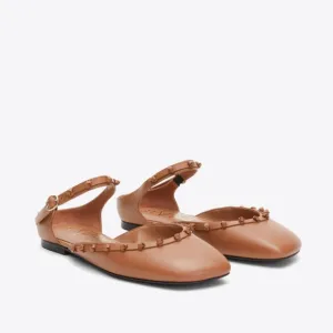 3.1 Phillip Lim ID Knotted Leather Mary Jane Ballerina Flats
