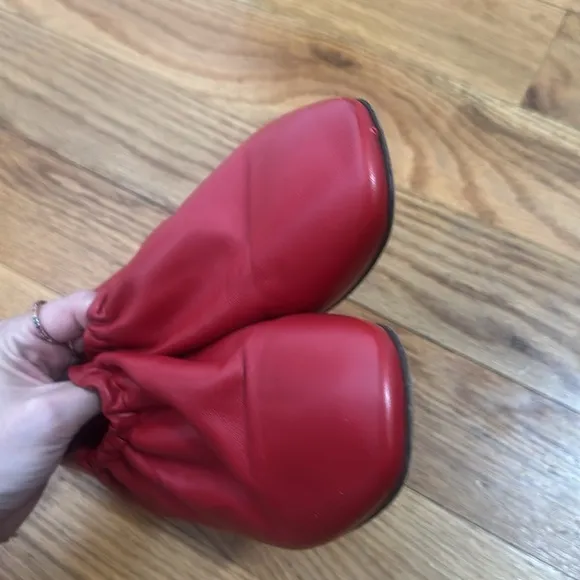 3.1 Phillip Lim red leather square toe flats