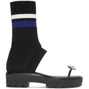 3.1 Phillip Lim  Black Knitted Cat Thong Sandals NWOT Sz 36/US 6