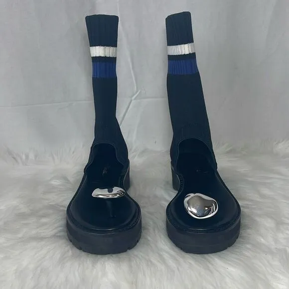 3.1 Phillip Lim  Black Knitted Cat Thong Sandals NWOT Sz 36/US 6