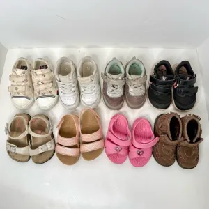 8 Pairs of Toddler Shoes. Size 6. Keds, Crocs, Reef, Stride Rite &amp; Nike