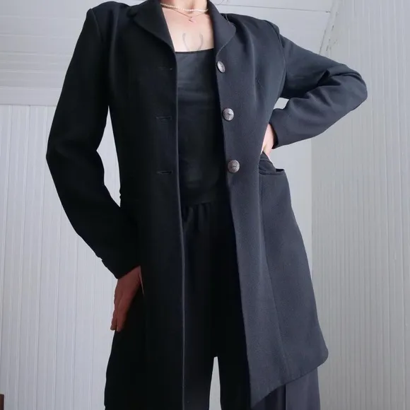 90s Vertigo Pour La Ville longline black blazer