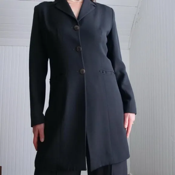 90s Vertigo Pour La Ville longline black blazer