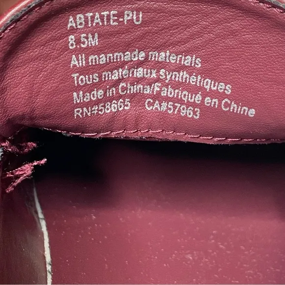 Abound Tate Burgundy Red Lug Penny Loafer 8 1/2 M