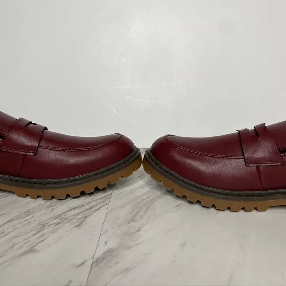 Abound Tate Burgundy Red Lug Penny Loafer 8 1/2 M