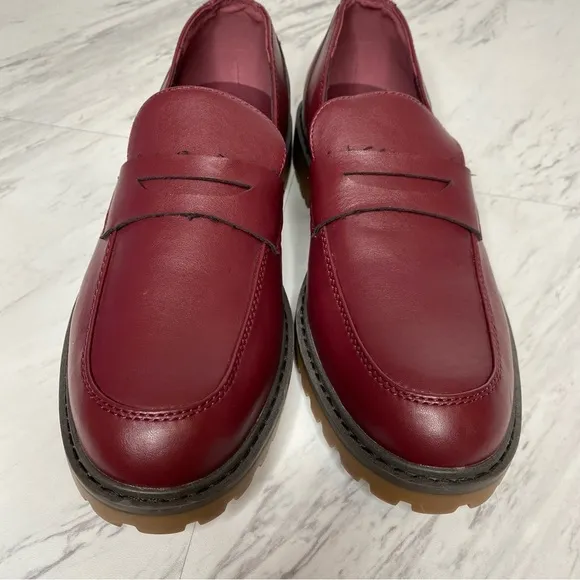 Abound Tate Burgundy Red Lug Penny Loafer 8 1/2 M