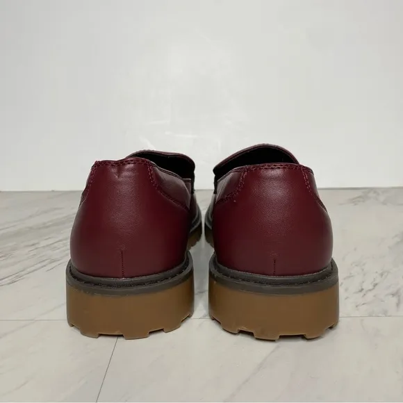 Abound Tate Burgundy Red Lug Penny Loafer 8 1/2 M