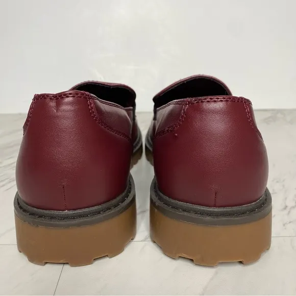 Abound Tate Burgundy Red Lug Penny Loafer 8 1/2 M
