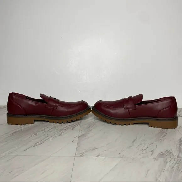 Abound Tate Burgundy Red Lug Penny Loafer 8 1/2 M
