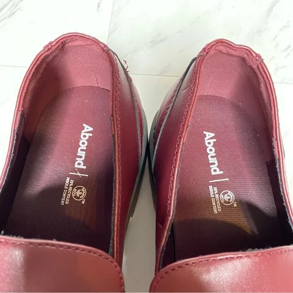 Abound Tate Burgundy Red Lug Penny Loafer 8 1/2 M