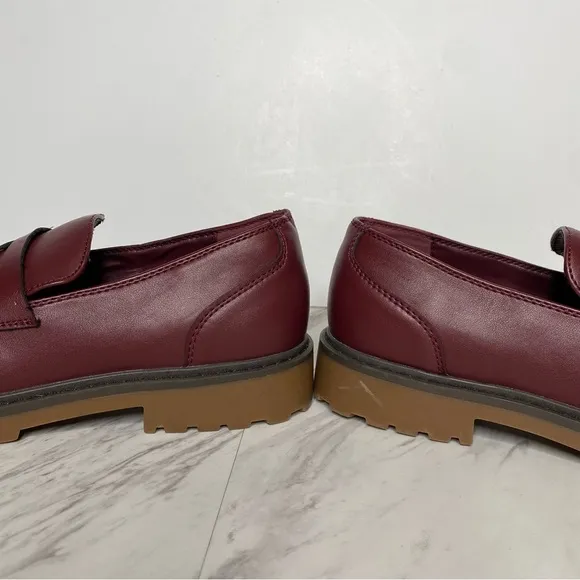 Abound Tate Burgundy Red Lug Penny Loafer 8 1/2 M