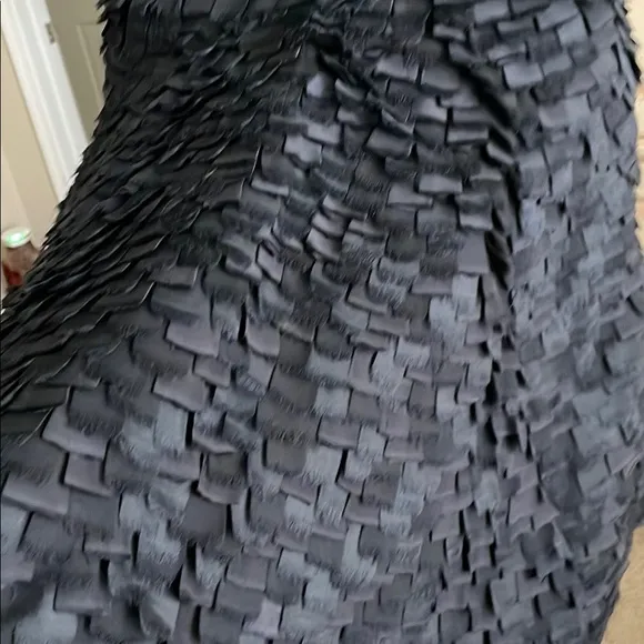 Adam Lippes Black layered silk fabric Skater circle  Skirt  6 NWT