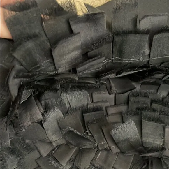 Adam Lippes Black layered silk fabric Skater circle  Skirt  6 NWT