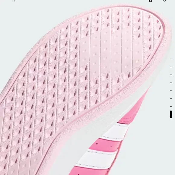 Adidas Breaknet Lifestyle Court Girls Pink &amp; White Lace Sneakers