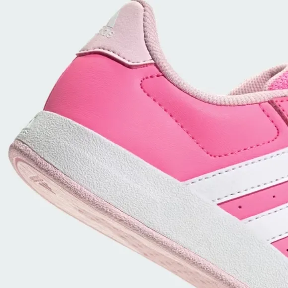 Adidas Breaknet Lifestyle Court Girls Pink &amp; White Lace Sneakers
