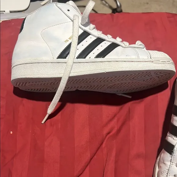 Adidas Classic White Sneakers with Black Stripes