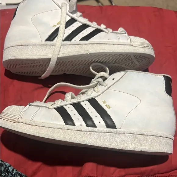 Adidas Classic White Sneakers with Black Stripes