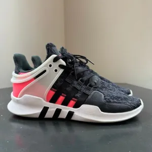 adidas EQT Support ADV Primeknit Women's Sneakers Core Black Turbo White Sz 6.5