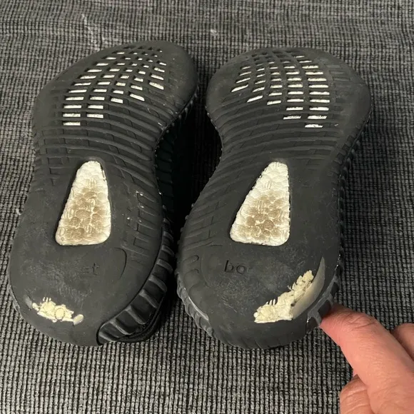 Adidas Kids Black and Blue Sneakers size 12 big boys