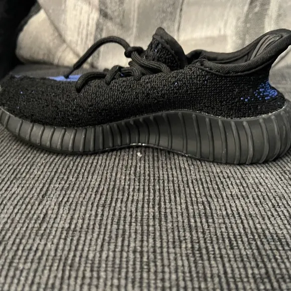 Adidas Kids Black and Blue Sneakers size 12 big boys