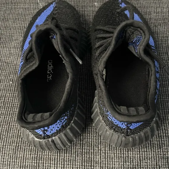 Adidas Kids Black and Blue Sneakers size 12 big boys