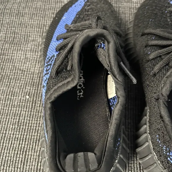 Adidas Kids Black and Blue Sneakers size 12 big boys