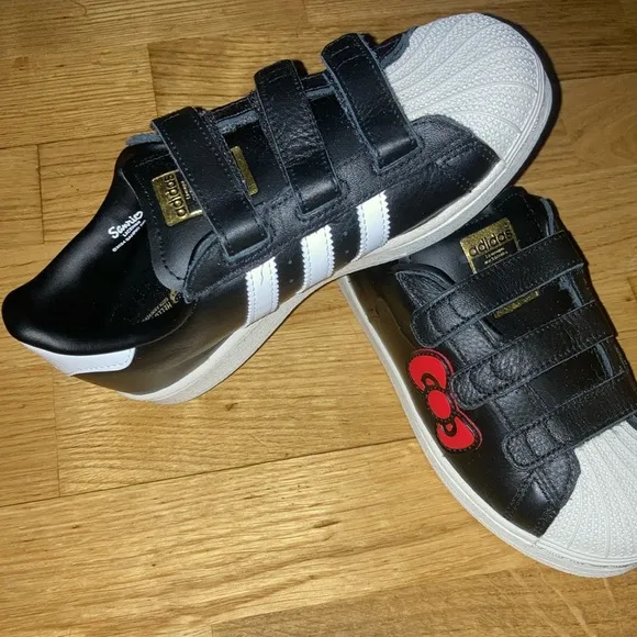 Adidas Kids Black and White Sneakers