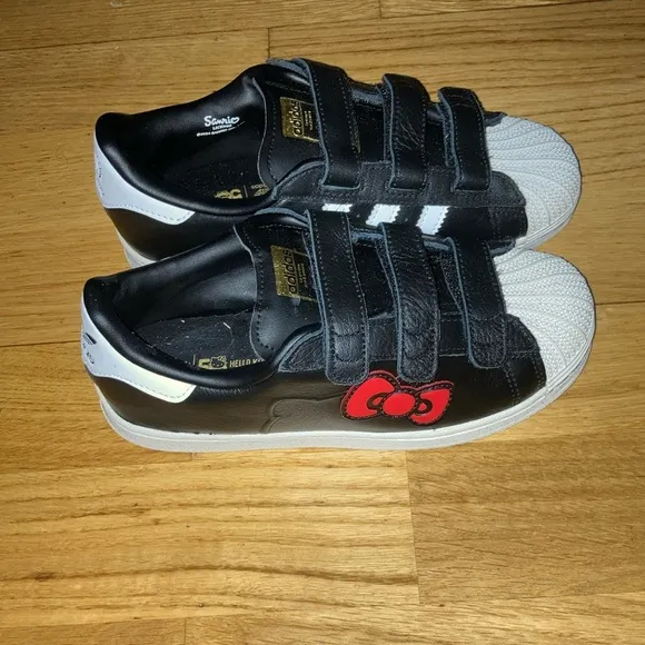Adidas Kids Black and White Sneakers
