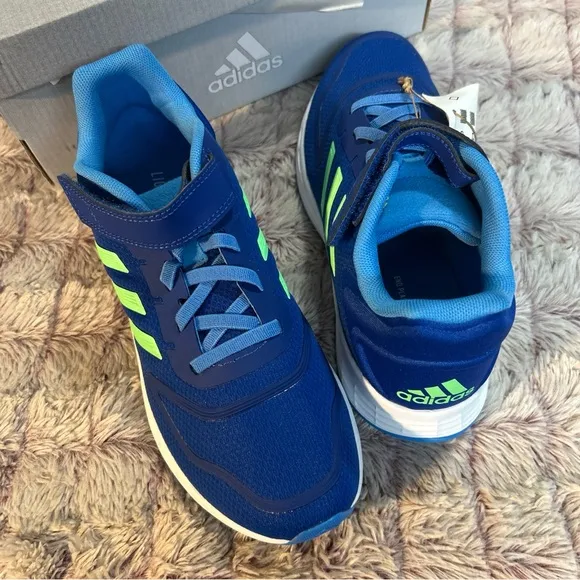 Adidas Kids Blue and Green Sneakers