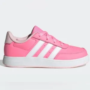 Adidas Kids Pink Sneakers Breaknet Lifestyle Court Cordones Sz5.5