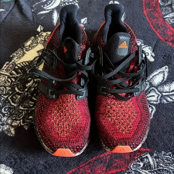 Adidas Kids Red and Black Sneakers