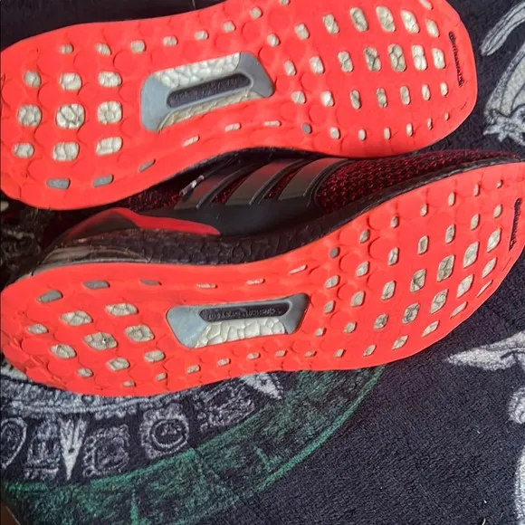 Adidas Kids Red and Black Sneakers
