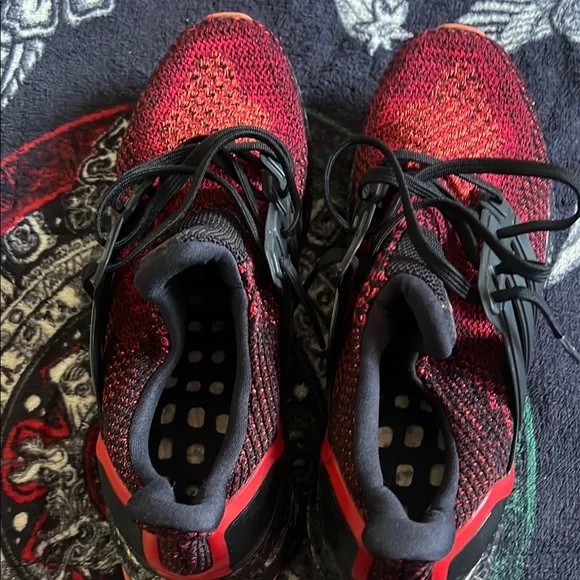 Adidas Kids Red and Black Sneakers